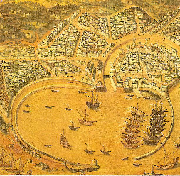 Γενουατικός χάρτης της Πόλης της Χίο κατά τον 16ο αιώνα...