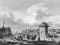 Βρύση του Μελέκ Πασά στη Χίο -  Στο βάθος το Φρούριο Χίου, 1782