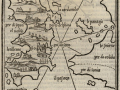 Χάρτης που απεικονίζει την Χίο το 1547 μ.Χ. Αρχείο 'Με το βλέμμα των Περιηγητών', Ίδρυμα Αικατερίνης Λασκαρίδη
