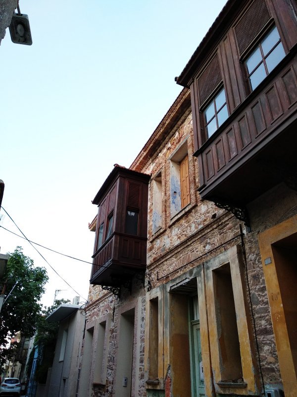 Παραδοσιακά σπίτια εντός του οικισμού με το χαρακτηριστικό "σαχνίσι"